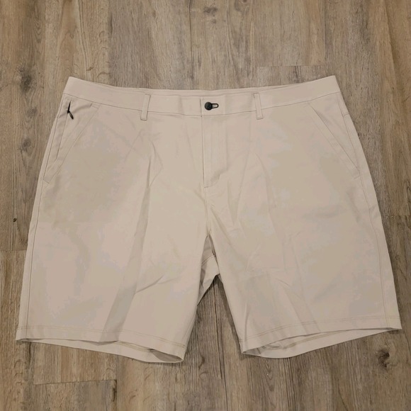 Public Rec Shorts Mens 44 Lot‎ Of 2 Performance Gray Khaki Bundle Flat Front - Picture 8 of 13